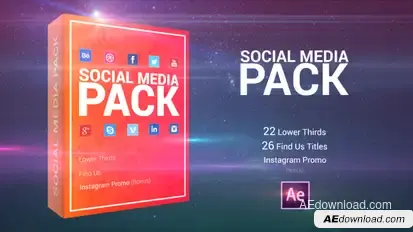 Social Media Pack Video Displays template preview