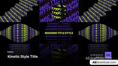 Social Media Reels - Kinetic Style Title After Effects Project Files Openers template preview