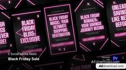Social Media Reels - Black Friday Sale Premiere Pro Templates Premiere Pro template preview