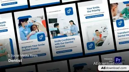 Social Media Reels - Dentist Premiere Pro Templates Premiere Pro template preview