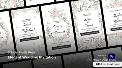 Social Media Reels - Elegant Wedding Invitation Premiere Pro Templates Premiere Pro template preview