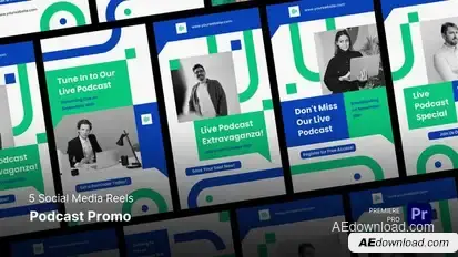 Social Media Reels - Podcast Promo Premiere Pro Templates Premiere Pro template preview