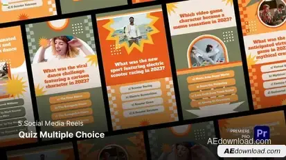 Social Media Reels - Quiz Multiple Choice Premiere Pro Templates Premiere Pro template preview