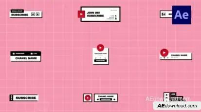 Social Media Titles and Lower Thirds /Ae Openers template preview