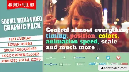 Social Media Video Graphic Pack Video Displays template preview