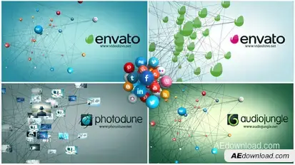 Social Network Video Displays template preview