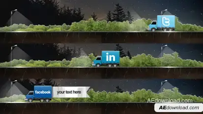 Social Truck Lower Third Video Displays template preview