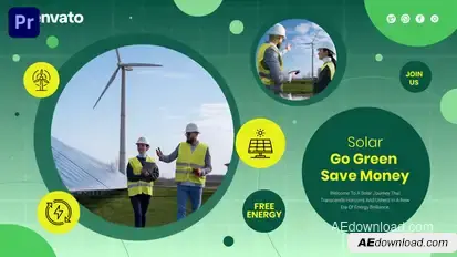 Solar and Wind Alternative Power Premiere Pro template preview