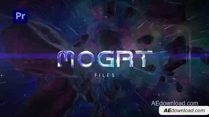 Space Cinematic Titles MOGRT Premiere Pro template preview