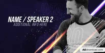 Speakers' Intro Video Displays template preview
