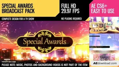 Special Awards (Broadcast Pack) Video Displays template preview