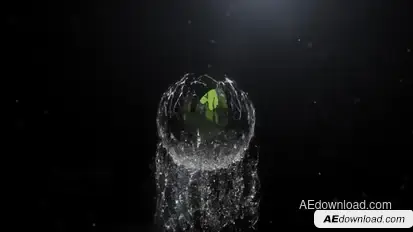 Spherical Liquid Logo Reveal Video Displays template preview