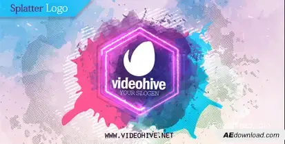 Splatter Logo Video Displays template preview
