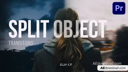 Split Object Transitions Premiere Pro template preview