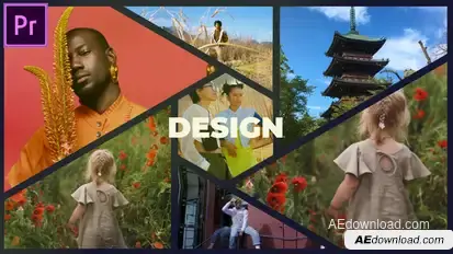 Split Screen Gallery Slideshow MOGRT for Premier Pro Premiere Pro template preview