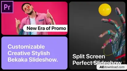Split Screen Slideshow Motion MOGRT for Premier Pro Premiere Pro template preview