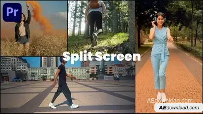 SplitScreen Opener Slideshow | MOGRT Premiere Pro template preview
