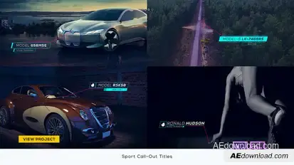 Sport Call-Out Titles Video Displays template preview