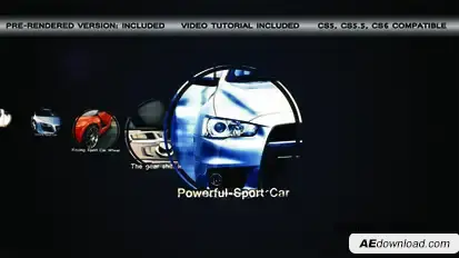 Sport Car Slideshow Video Displays template preview