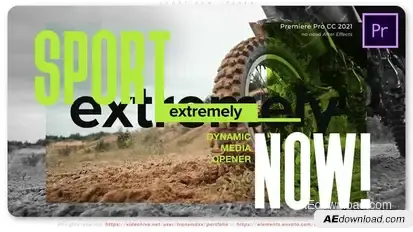 Sport Now Opener Premiere Pro template preview