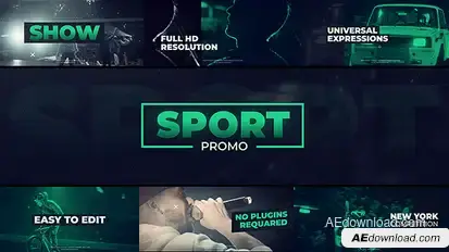 Sport Promo 4K Video Displays template preview
