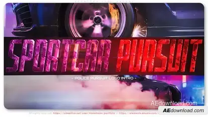Sportcar Police Pursuit Logo Intro Openers template preview