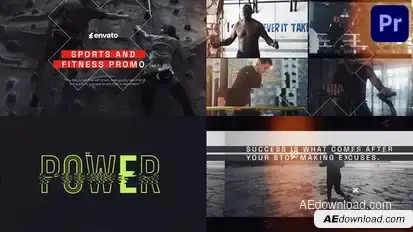 Sports and Fitness Promo for Premiere Pro Premiere Pro template preview