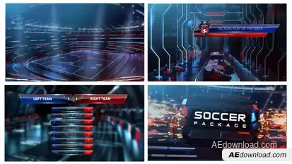 Sports Broadcast Soccer Pack Video Displays template preview
