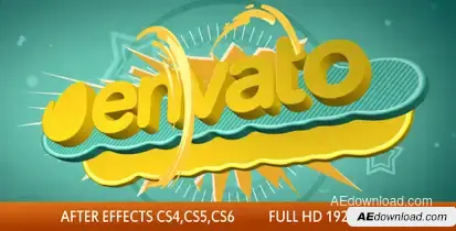 Spring 3D Titles Logo Opener Video Displays template preview