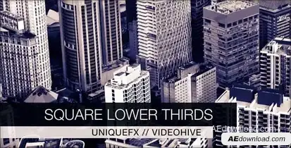 Square Lower Thirds Video Displays template preview