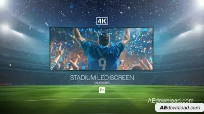 Stadium LED Screen Mockups for Premiere Pro Premiere Pro template preview