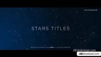 Stars Titles Video Displays template preview