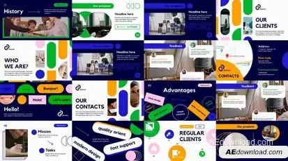 Start-Up Presentation Video Displays template preview