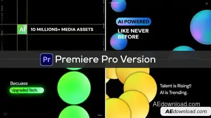 Startup Company Typography Intro Promo Premiere Pro template preview