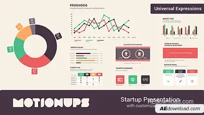 Startup Infographics Presentation Video Displays template preview