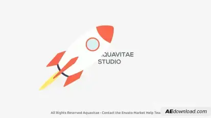 Startup Rocket Logo Video Displays template preview