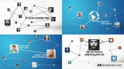 Stay Connected Video Displays template preview