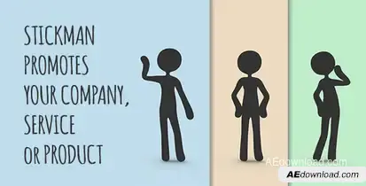 Stickman Promotion Video Displays template preview