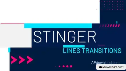 Stinger Lines Transitions Premiere Pro template preview