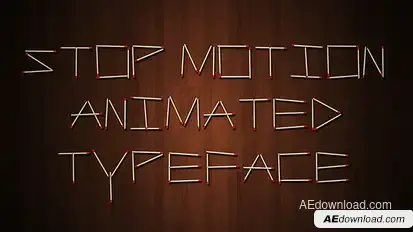 Stop Motion Typeface | After Effects Template Video Displays template preview