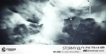 Stormy Clouds Trailer Video Displays template preview
