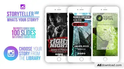 Storyteller 100 Video Displays template preview