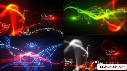 String Titles Video Displays template preview