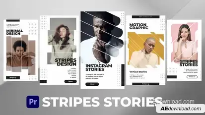 Stripes Stories for Premiere Pro Premiere Pro template preview