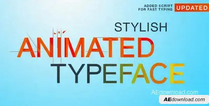Stylish Animated Typeface Video Displays template preview
