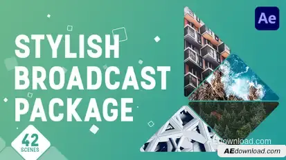 Stylish Broadcast Package Video Displays template preview