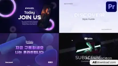Stylish Gradient Typography for Premiere Pro Premiere Pro template preview