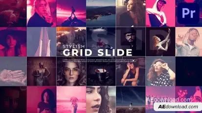 Stylish Grid Slide for Premiere Pro Premiere Pro template preview