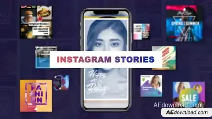 Stylish Insta Stories Video Displays template preview