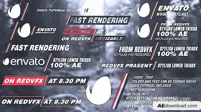 Stylish Lower Thirds Video Displays template preview